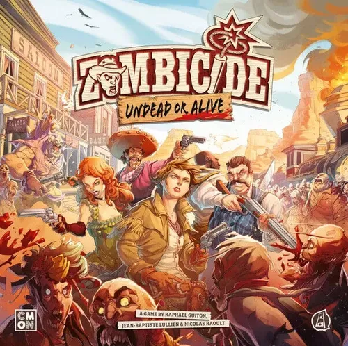 Zombicide - Undead or Alive - Gesellschaftsspiel für 1-6 Spieler, erlebe spannende Zombie-Abenteuer im Wilden Westen mit kooperativem Gameplay.