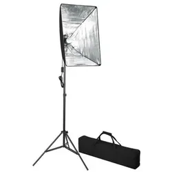 vidaXL Profi Fotostudio Set - Studioleuchte mit Softbox und Stativ, perfektes Licht für Produkt- und Porträtfotografie bei 5500 K Tageslichttemperatur