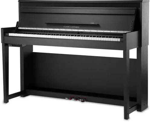 Classic Cantabile Digitalpiano UP-1Plus Upright E-Piano - 88 gewichtete Tasten Graded Hammer-Tastatur, mit 40 Sounds und 256-fache Polyphonie