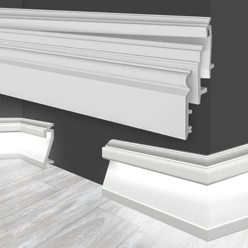 MARBET DESIGN LED Sockelleisten weiß HDPS Kunststoff