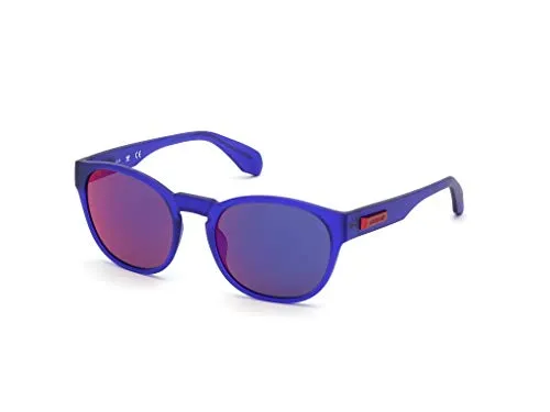 Adidas Unisex-Erwachsene OR0014 Sonnenbrille, Matte Violet/blu Mirror, 54