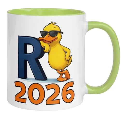 Renteneintritt Geschenk Mann Frau | Tasse Rente 2026 in grün von Momentals