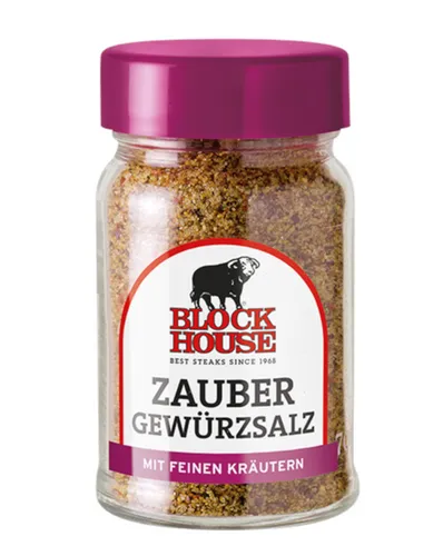 GOURVITA DE BLOCK HOUSE Zaubergewürz Salz 70g - Kräuter, das beste Grillgewürzsalz für Rindfleisch, Steaks, Lamm und mehr – verleiht jedem Gericht das gewisse Etwas!