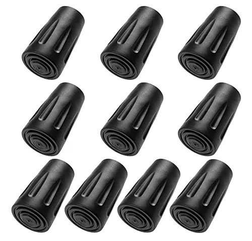 BOBOZHONG Wanderstock Kappen,10PCS Gummipuffer für Wanderstöcke, Trekkingstock-Spitzenschutz,Gehstock Gummispitzen,Gummipuffer Pads für Nordic Walking Stöcke Trekkingstöcke