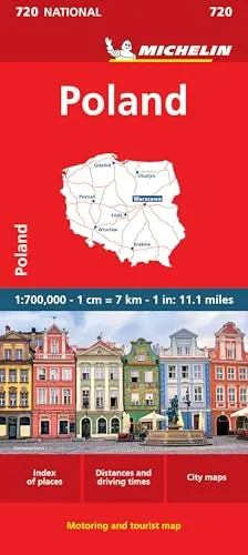 Michelin Polen: Straßen- und Tourismuskarte 1:700.000 (MICHELIN Nationalkarten)