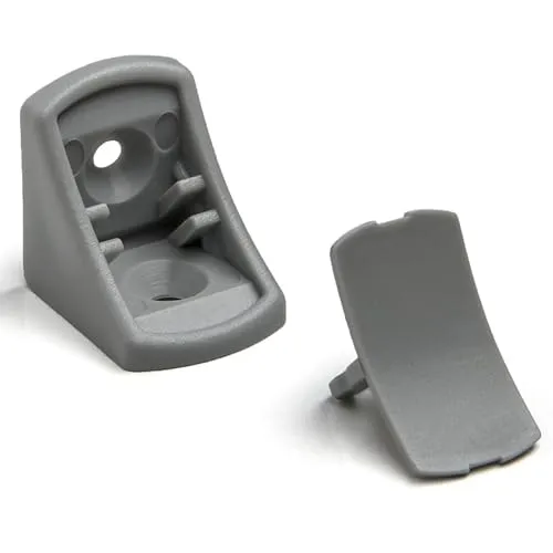 Stück SO-TECH® Korpusverbinder Eckverbinder Schrankverbinder Möbelverbinder Winkel für Möbel 24 x 24 x 20 mm Farbe: Hellgrau 100