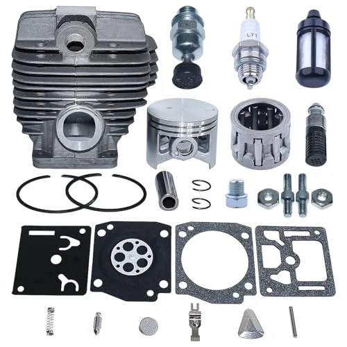 AUMEL 50mm Zylinderkolben 12mm Pin Carb Kit Für Stihl MS440 044 Chainsaw Bar Stud Nut Ersetzen 1128 020 1227.