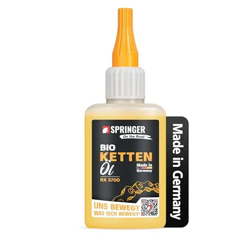 SPRINGER RX3700 - - Bio Kettenöl 50ml - - Made in Germany - - Fahrrad-Kettenöl Korrosions- & Verschleißschutz - - Allwetter Fahrradöl schonend - - Ketten-Fett für z.B. E-Bike & MTB