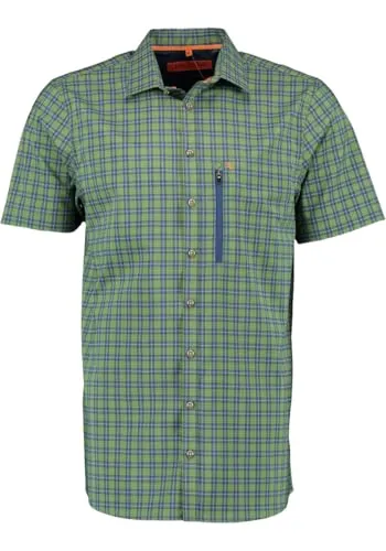 TOM COLLINS Herren Hemd Kurzarm Freizeithemd mit Haifischkragen Evoju, Größe:41/42, Farbe:heugrün