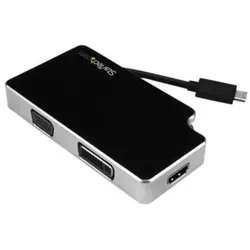 StarTech.com 3in1 USB-C Audio Video Reiseadapter - Monitorzubehör: 4K fähiger Adapter für VGA, DVI oder HDMI – ideal für Reisen und Präsentationen.