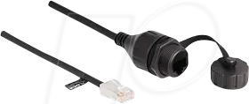 DELOCK 88012 - Cat.5e Kabel RJ45 Stecker / Buchse, FTP, Einbau, 0,25 m