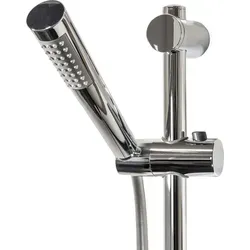 tecuro Brauseset ew-030 - Stabhandbrause mit 1 Strahl und 160 cm Schlauch - Bad- & Duscharmaturen mit Antikalk-Funktion für müheloses Reinigen und längeres Duschvergnügen. Inklusive 100 cm Wandstange und hochwertigem Brauseschlauch.