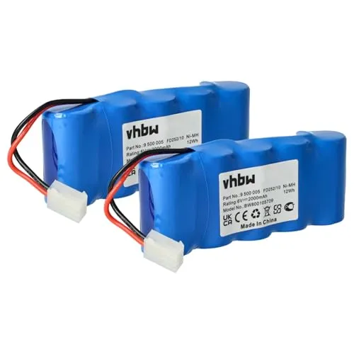 vhbw 2X Akku kompatibel mit Bosch Rollfix D861E, D962E, D870E, 861E Schiebetorantrieb Torantrieb Drehtorantrieb (2000 mAh, 6 V, NiMH)