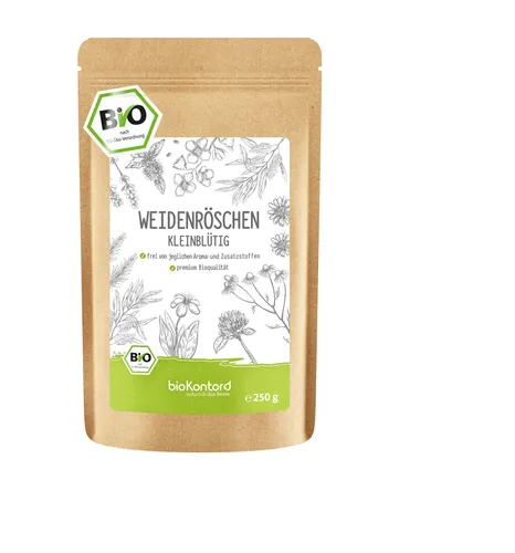 bioKontor Weidenröschen - Bio Weidenröschenkraut - Tees aus 100% natürlichem, bio-zertifiziertem Weidenröschenkraut mit aromatischem Geschmack. Ideal für Teezubereitungen, Salben oder Sitzbäder – vielseitig und rein.