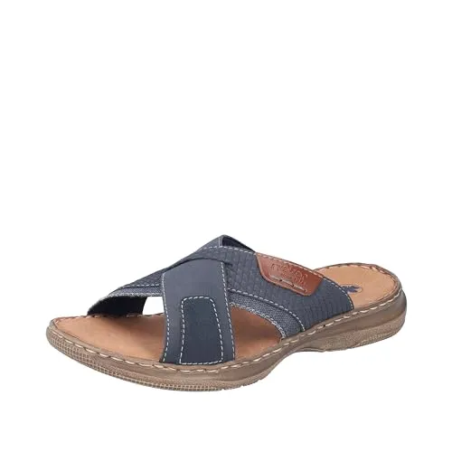 Herren Pantolette RIEKER, Gr. 45, dunkelblau in blau von Rieker