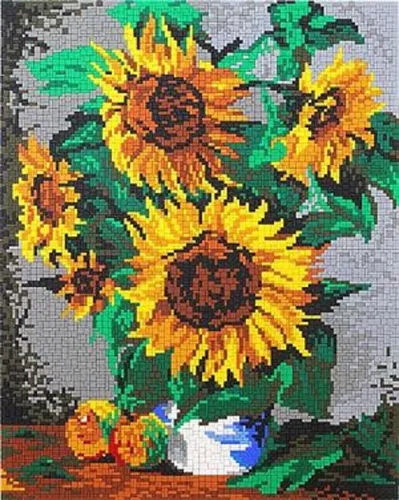 Stick it Steckpuzzle Sonnenblumen - 8600 Teile - Steckpuzzle mit 8600 Teilen und Blumenstrauß Motiv, ideal für kreative Bastler und Kunstliebhaber. Made in Germany, Bildgröße: 66 x 53 cm.