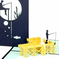 Colognecards Pop-Up Karte Angeln von Colognecards