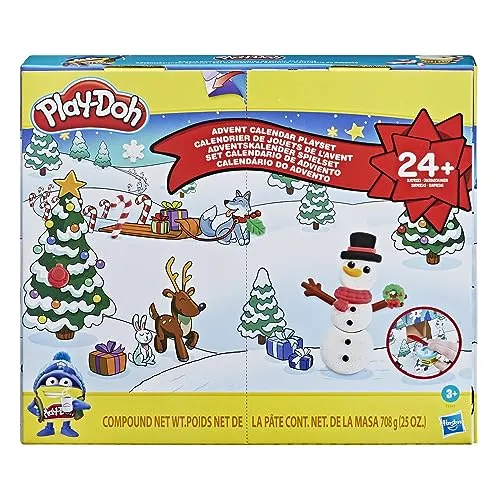 Play-Doh Adventskalender Spielset für Kinder - Knete – 24 Überraschungen für kreative Adventstage: Enthält Knetwerkzeuge, Farben und festliche Spielmatten für Schneemann- und Lebkuchenszenen. Ideal für Kinder ab 3 Jahren!