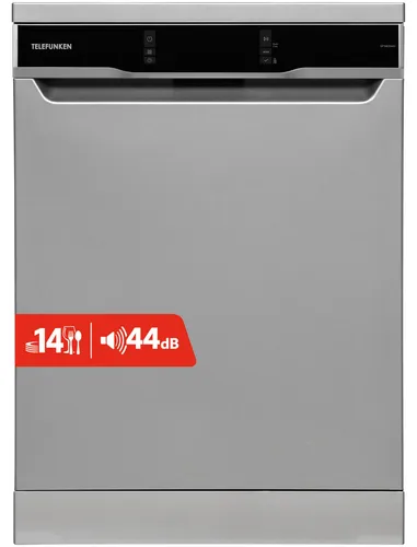 Telefunken Geschirrspüler 60 cm | Freistehende Spülmaschine mit 14 Maßgedecken | 9 Programme | AquaStop | 44 dB | EEK A