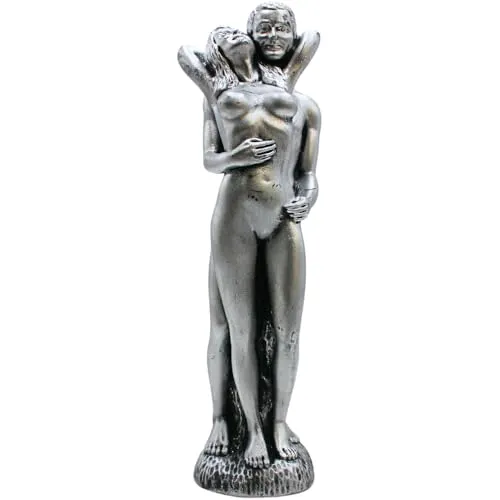 Dekohelden24 Hochwertige Liebespaar Kerze in Silber - Kerzen in anderen Formen – Ästhetische Zierkerze in Form eines Liebespaares, perfekt als Tischdekoration oder Geschenk für Verliebte, elegante Verarbeitung in Silber.