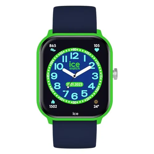 ICE-WATCH Kinder-Smartwatch ICE Smart Two Grün/Blau 022790 - Armbanduhr für Unisex Kinder, mit analoger Anzeige und stylischem Design - perfekt für aktive Kids!