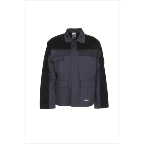 Jacke WeldShield 5510, grau/schwarz, Größe 46 - Flamm- und Hitzeschutzjacke für höchste Sicherheit und Komfort bei der Arbeit, ideal für Schweißer und Industrieeinsätze.