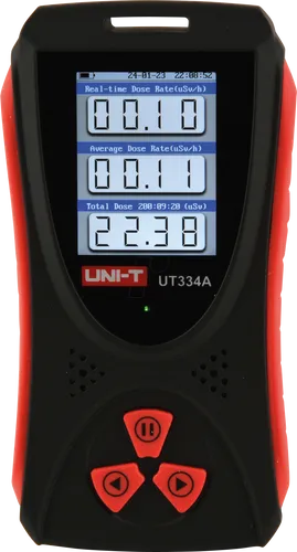 UT 334A - Tragbarer Geigerzähler mit akustischem Alarm - Geigerzähler für präzise Strahlungsmessung (0.05 uSv-50 mSv) mit individuell einstellbarem Alarm. Ideal für Gesundheits- und Sicherheitsanwendungen in verschiedenen Bereichen.
