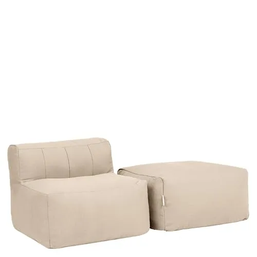 icon Gartenlounge-Set Modulares Outdoorsofa „Zen“, 2 Stück - Modulares Gartenmöbel-Set aus wetterfestem Olefin, ideal für individuelle Sitzlösungen drinnen und draußen. Komfortable Schaumstofffüllung sorgt für entspanntes Sitzen ohne Werkzeugmontage!