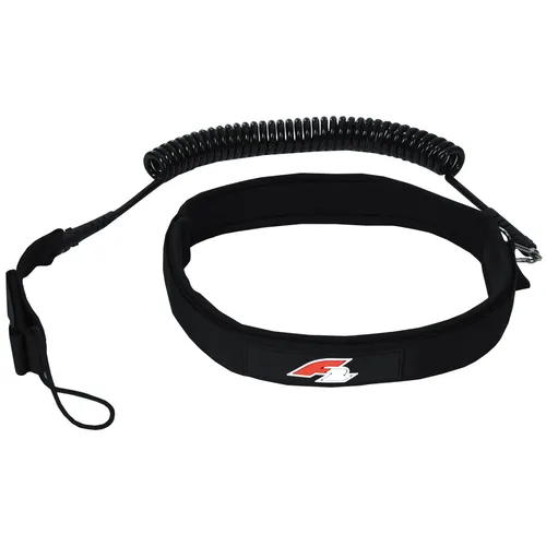 F2   Stand Up Paddling Leash Hüft Coiled Leash   Schwarz 2024/25