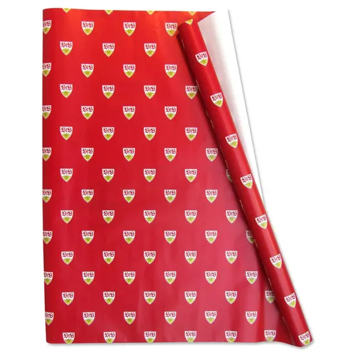 VfB Stuttgart Geschenkpapier Wappen in rot von VfB Stuttgart