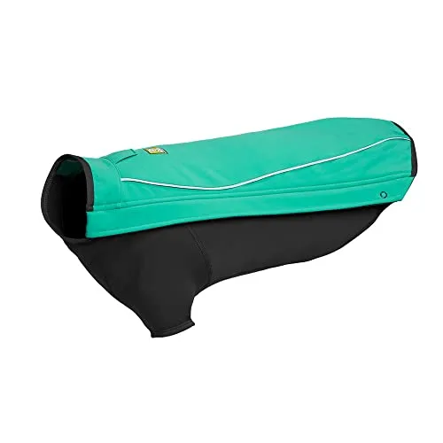 Ruffwear Cloud Chaser Jacket - Wetterfester Hundemantel mit Ärmeln, Aurora Teal, X-Large - Winterjacke für Hunde, wetterfest und atmungsaktiv mit Fleece-Futter für optimale Wärme. Ideal für Herbst- und Winterabenteuer, mit reflektierendem Finish für bessere Sichtbarkeit.