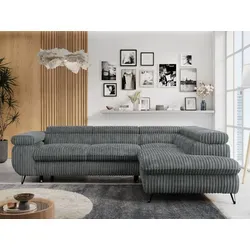 MKS MEBLE Ecksofa Cord Sofa Grau