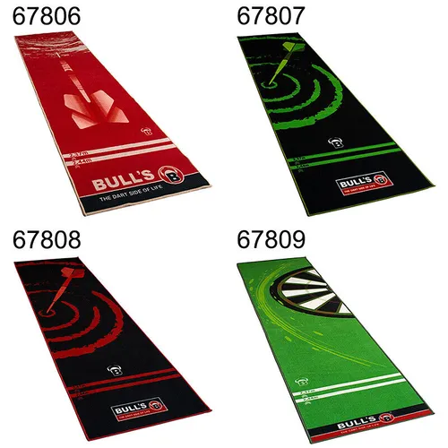 BULL'S Dart Carpet-Mat 120 Green & 140 Red - Dartteppich - Sportmatte aus strapazierfähigem Nylon, ideal für präzises Dartspielen und optimalen Schutz des Fußbodens.