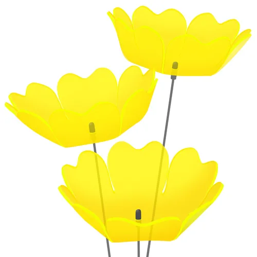 Stück SUNPLAY Sonnenfänger Ø15cm Suncatcher, Gartenstecker Primel GELB 3