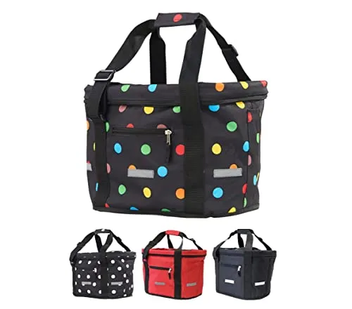 BÜCHEL Fahrradkorb vorne | Faltbarer Einkaufs-Korb mit Express-Halterung - Fahrradkorb für Lenker mit 22-26mm Durchmesser, faltbar und mit 3M Reflexionsstreifen für mehr Sichtbarkeit. Ideal für Einkäufe, bis 5kg belastbar und einfach an- und abnehmbar.