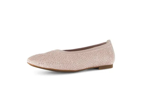 Gabor Damen Klassische Ballerinas - Elegante Flats in Silber, Rosa und Grau - Schicke Ballerinas für Damen, ideal für den Alltag. Aus hochwertigem Lack mit bequemer TPU-Laufsohle und weicher Lederdecksohle. Perfekt für stilvolle Auftritte in jeder Jahreszeit.