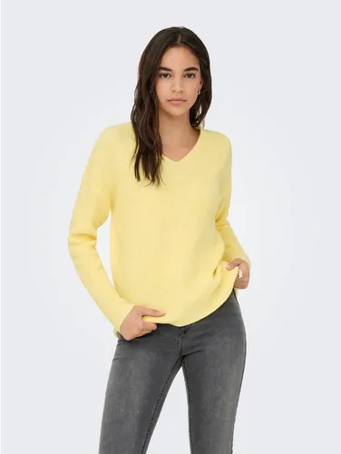 ONLY V-Ausschnitt-Pullover ONLCAMILLA V-NECK L/S PULLOVER KNT NOOS Materialmix, regular fit