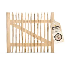 STILTREU® Edelkastanie Staketenzaun-Tor 120 cm x 100 cm von STILTREU