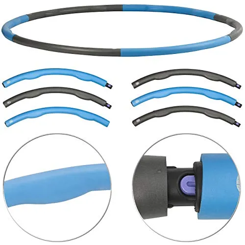 PEARL Sports Hulla Hoop Reifen: Hula-Hoop-Reifen, Schaumstoff-Mantel, Massage-Noppen, 1,2 kg, Ø 100 cm (Hula HOPP, Hulla Hup, Fitnessreifen beschwert)