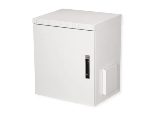 ROLINE 19-Zoll Wandgehäuse Pro 12 HE IP55 - Servergehäuse für den Außenbereich, IP55 geschützt gegen Wasser und Staub, mit stabilem 3-Punkt-Verriegelungssystem und integrierten Lüftungsfiltern für optimale Belüftung.