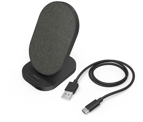 Hama Wireless Charger, 10W Qi Ladestation - Kabellose Qi-Ladegeräte für schnelles Laden mit 10W: Einfaches Auflegen von Smartphones im Hoch- oder Querformat, sicher dank Überlade- und Kurzschlussschutz.