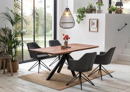 Home affaire Esstisch Manhattan, mit echter Baumkante