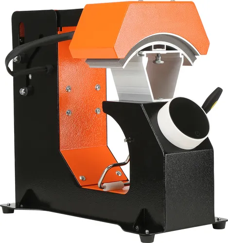 SucceBuy-Hitzepresse für Hüte, 3-in-1-Maschine zur automatischen Kappenpresse. 6,4 x 3,5 Zoll Clamshell-Sublimationstransfer. Automatische Freigabe, digitale Steuerung im Knopfstil. 3 austauschbare Heizkissen