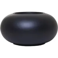 VIVANNO Blumentopf VIGLIA Schwarz Matt 54x54x27 cm - Runder Pflanzkübel aus robustem Fiberglas, ideal für Innen- und Außenbereich. Bringt Ihre Lieblingspflanzen perfekt zur Geltung und ist langlebig.