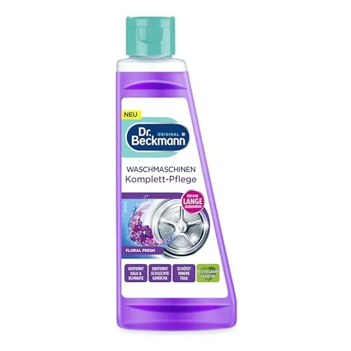 Dr. Beckmann Waschmaschinen Komplett-Pflege | Entfernt Kalk, Schmutz und 99,99% Bakterien | Floral Fresh | 1x 250 ml