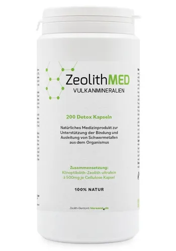 Zeolith MED® 200 Kapseln, CE-geprüftes Medizinprodukt