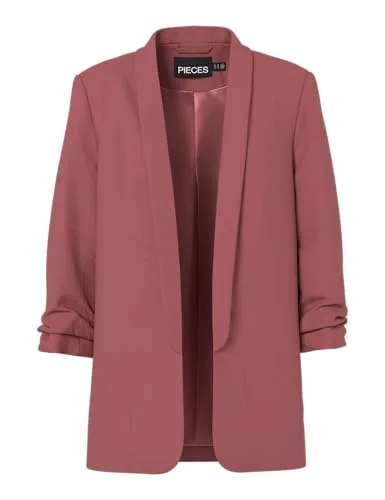 PIECES Damen Pcboss Noos 3/4 Blazer in Apple Butter - Eleganter 3/4-Ärmel Blazer für Damen, reguläre Passform, ideal für modische Looks im Büro oder Freizeit.