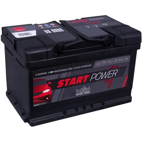 intAct Autobatterie 12V 71Ah 680A, Start-Power 57113GUG, leistungsstarke und zuverlässige PKW Starterbatterie, Maße: 278x175x175mm, Blei-Säure-Batterie in Erstausrüsterqualität