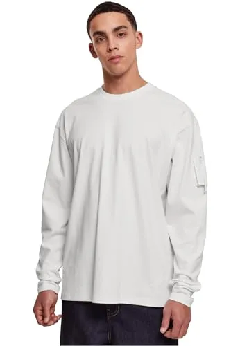 Urban Classics Herren T-Shirt Sleeve Pocket Longsleeve White XL