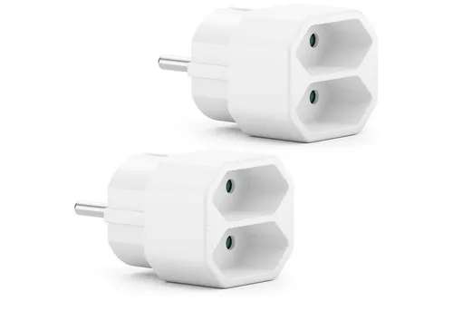 deleyCON deleyCON 2x Mehrfachstecker Indoor 2x Euro-Buchse Innenbereich max. Stromadapter